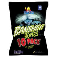 Banshee Bones Salt & Vinegar Flavour 10 X 17g Tayto